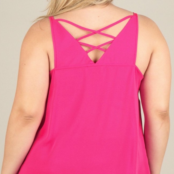 Loose Fit Flowy V Neck Sexy Tank Top - Picture 5 of 5